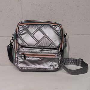 Lug Wrangler Crossbody Bag in Metallic Pearl, minor flaw